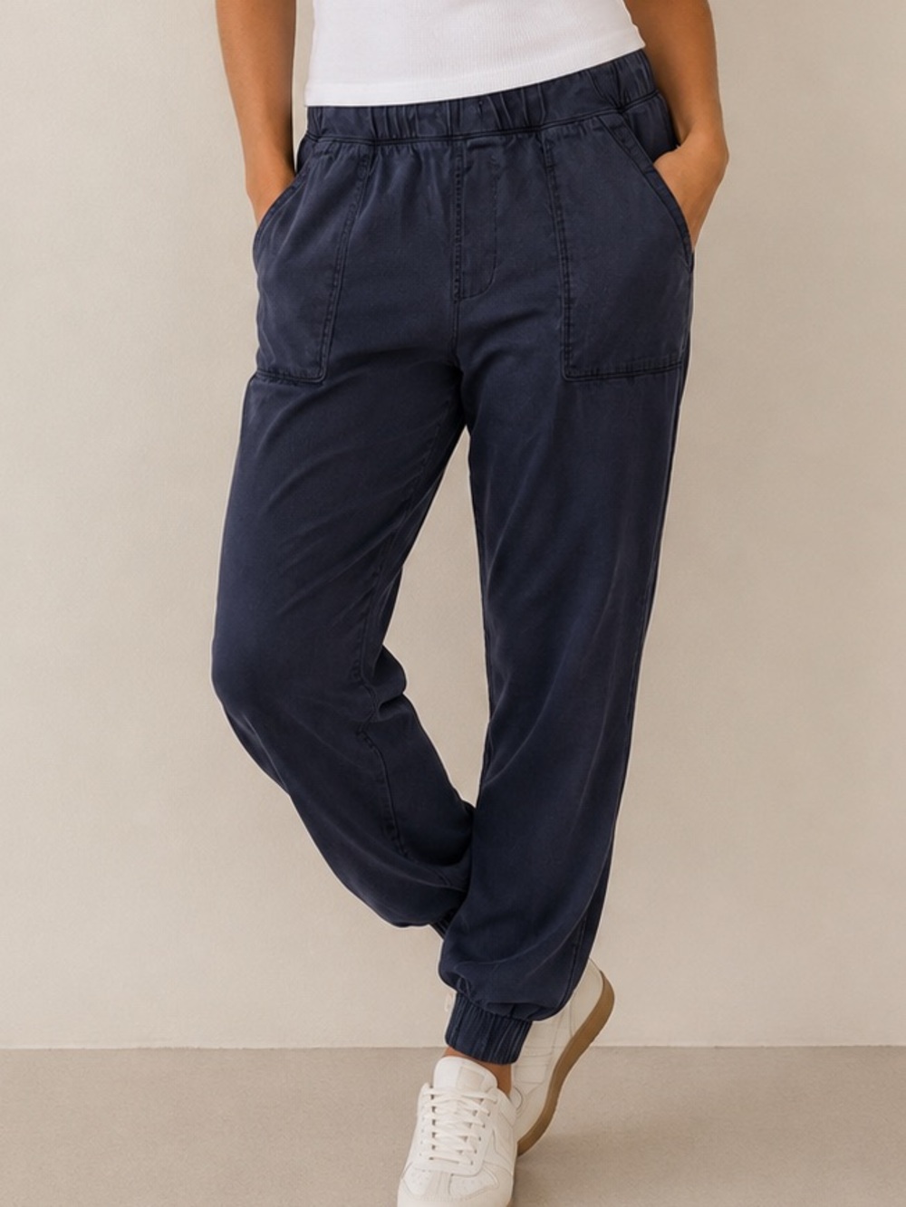 Cloth & Stone Navy Pull-On Jogger Pants Women’s Large